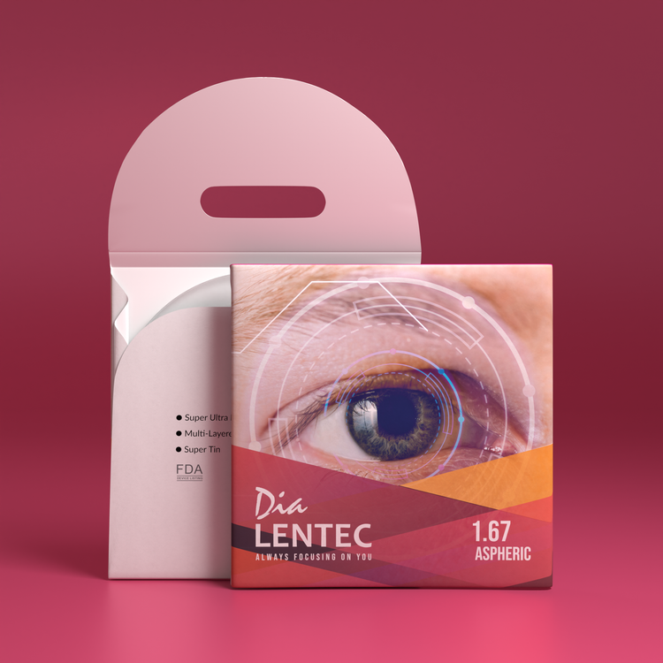 تصویر عدسی طبی آنتی رفلکس فشرده 1.67 لنتک گروه نمره 3/2 - 12/2