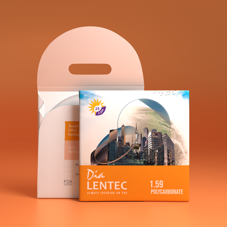 تصویر عدسی طبی پلی کربنات 1.59 لنتک گروه نمره 2/4