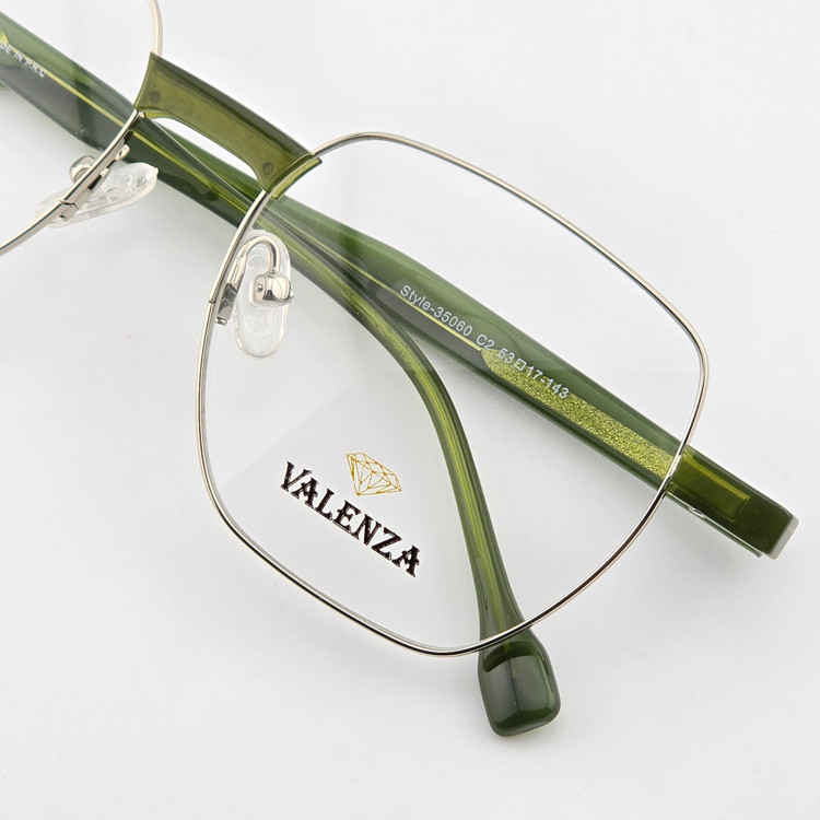 تصویر فریم عینک طبی فلزی مربعی برند VALENZA مدل 35060
