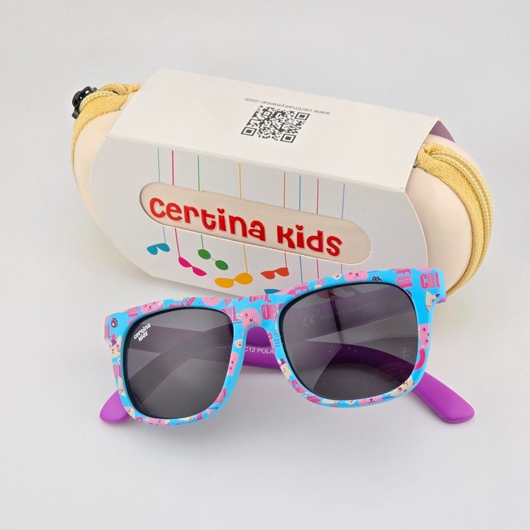 تصویر عینک آفتابی طبی کائوچو پلاریزه ژله ای دخترانه و پسرانه سرتینا کیدز (Certina Kids) مدل ویفرر