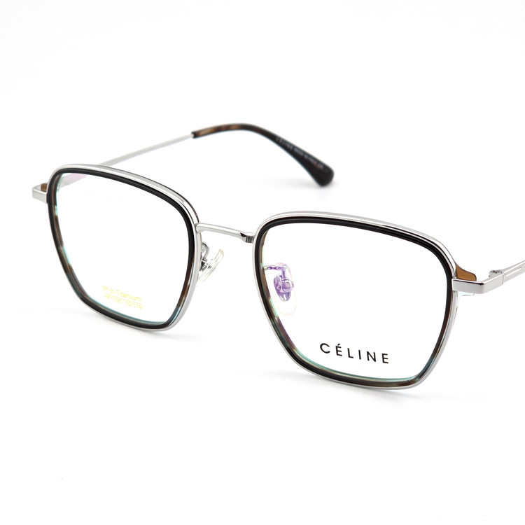 تصویر فریم عینک طبی تیتانیوم برند سلین CELINE مدل مربعی کد 1020