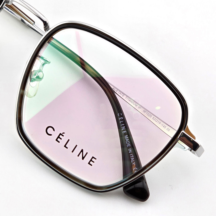 تصویر فریم عینک طبی تیتانیوم برند سلین CELINE مدل مربعی کد 1020