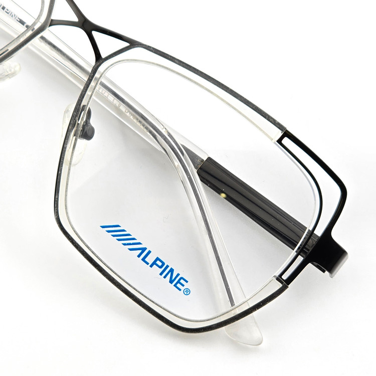 تصویر فریم عینک طبی فلزی خاص برند ALPINE مدل پروانه ای