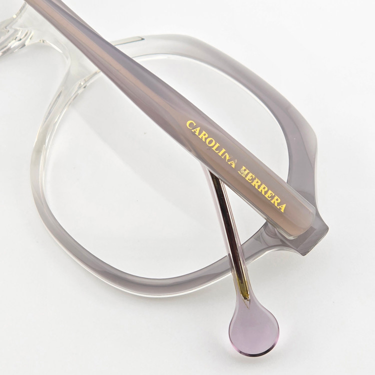 تصویر فریم عینک طبی کائوچو شفاف برند کرولینا هررا CAROLINA HERRERA مدل چند ضلعی و گرد