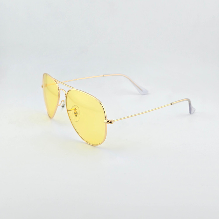 عینک خلبانی شب ریبن (نایت ویژن)شیشه زرد سایز 58 مدل 3025